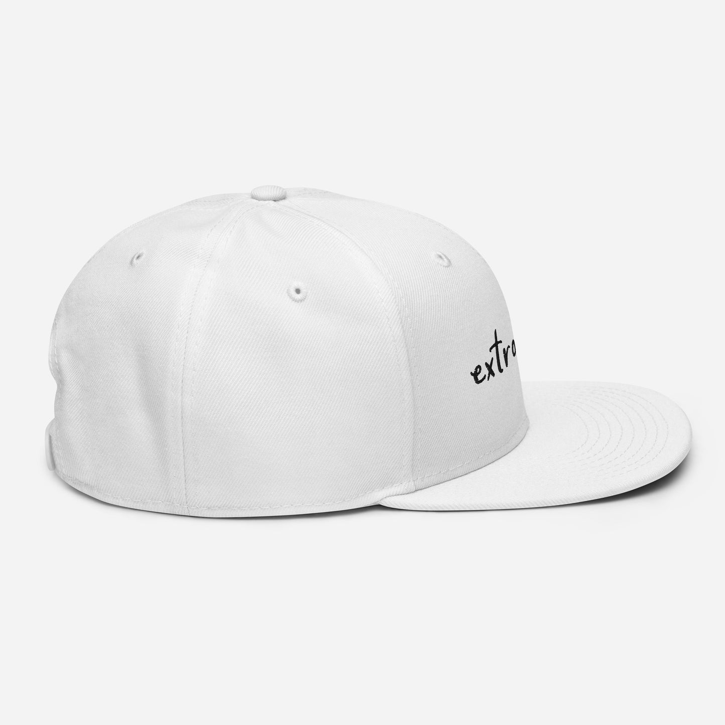 Embroidered snapback hat "extrovert"