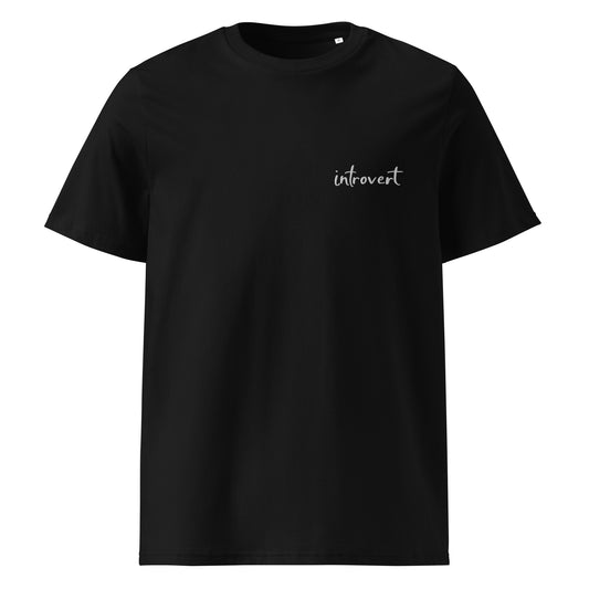 Embroidered organic cotton t-shirt "introvert"