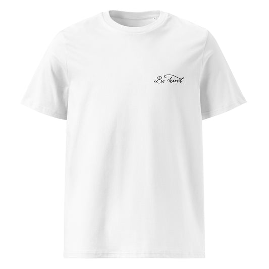Embroidered organic cotton t-shirt "Be kind"