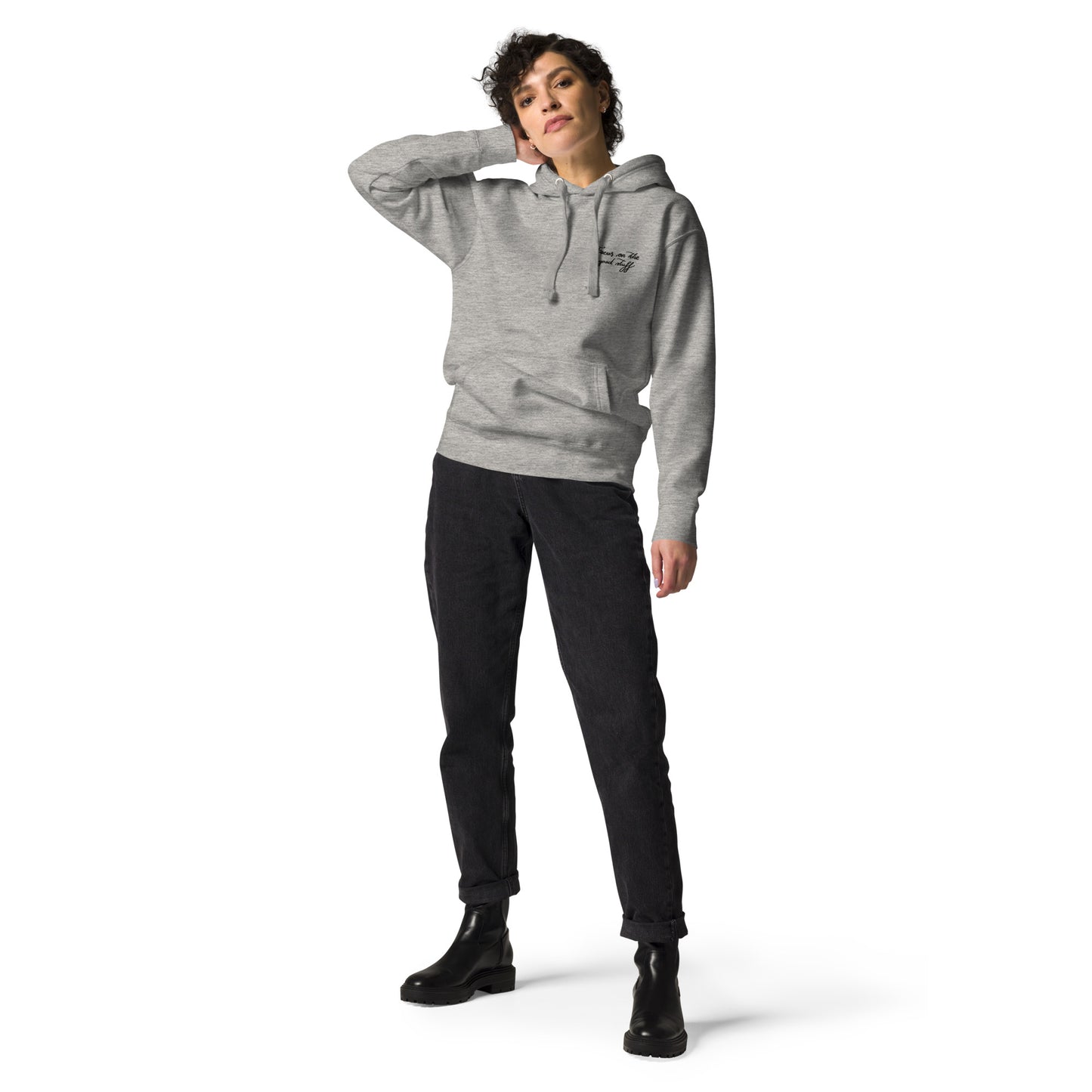 Embroidered Hoodie "Focus on the good stuff"