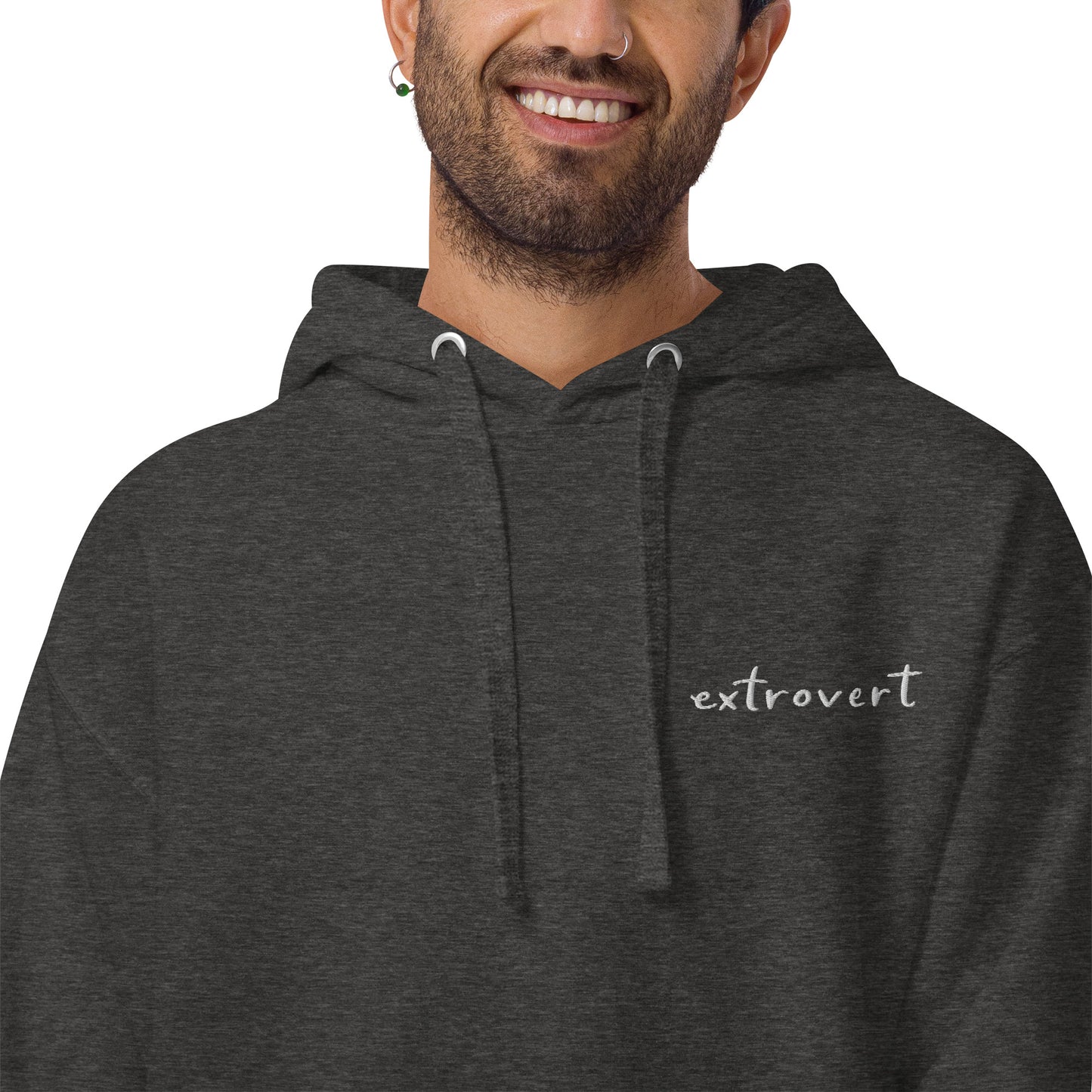 Embroidered Hoodie "extrovert"