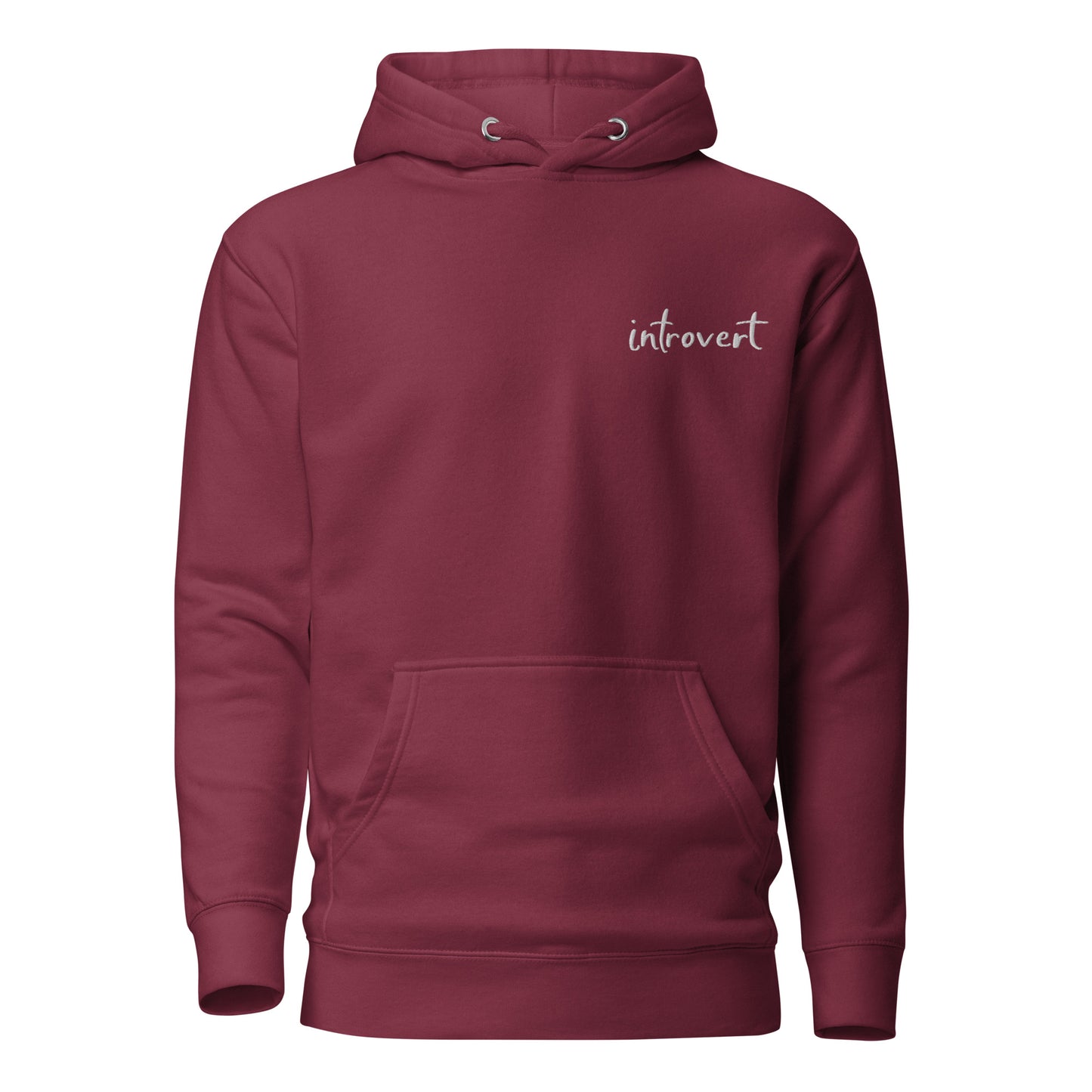 Embroidered Hoodie "introvert"
