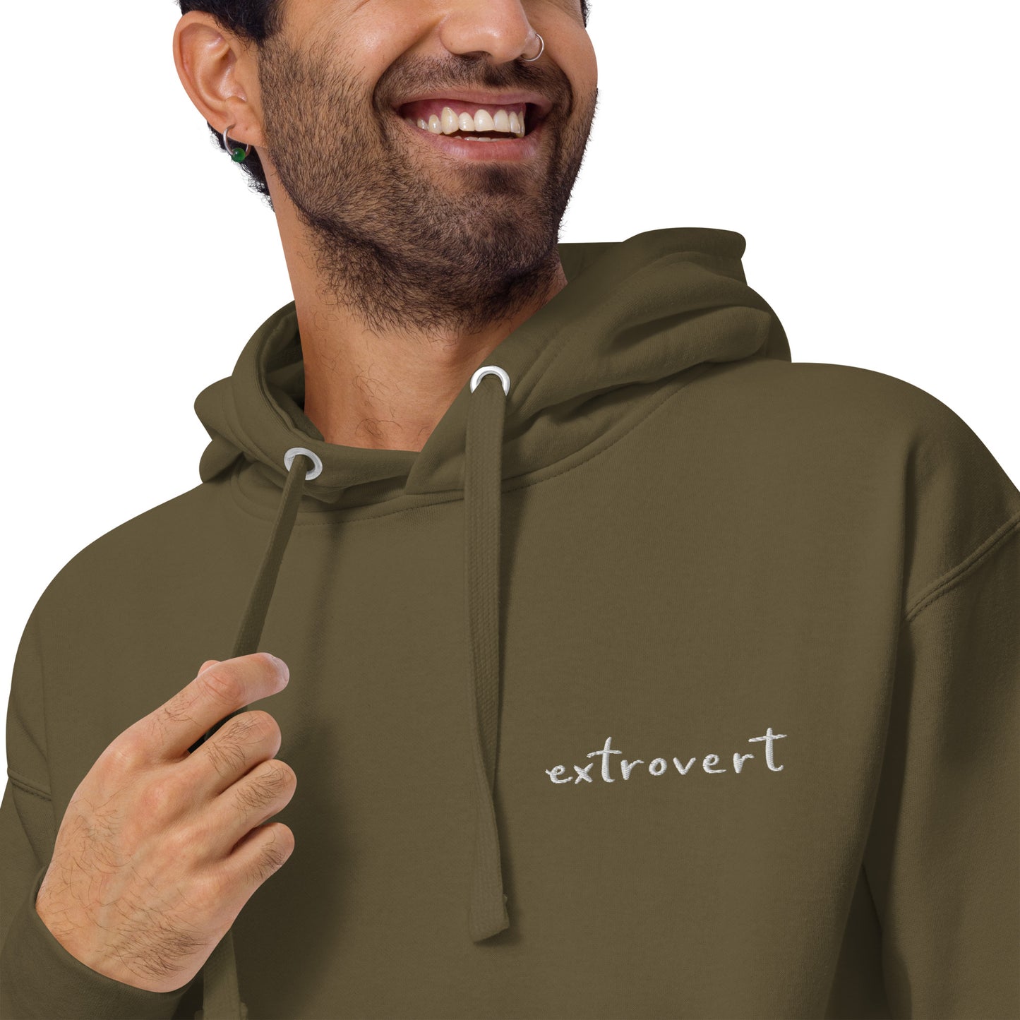 Embroidered Hoodie "extrovert"