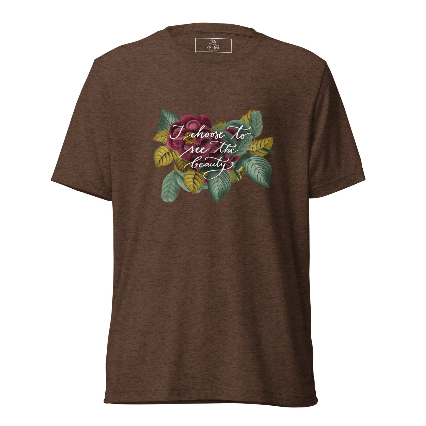 Short sleeve t-shirt "I choose - vintage flowers"
