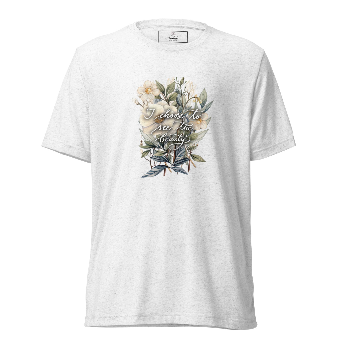 Short sleeve t-shirt "I choose - elegant flowers"