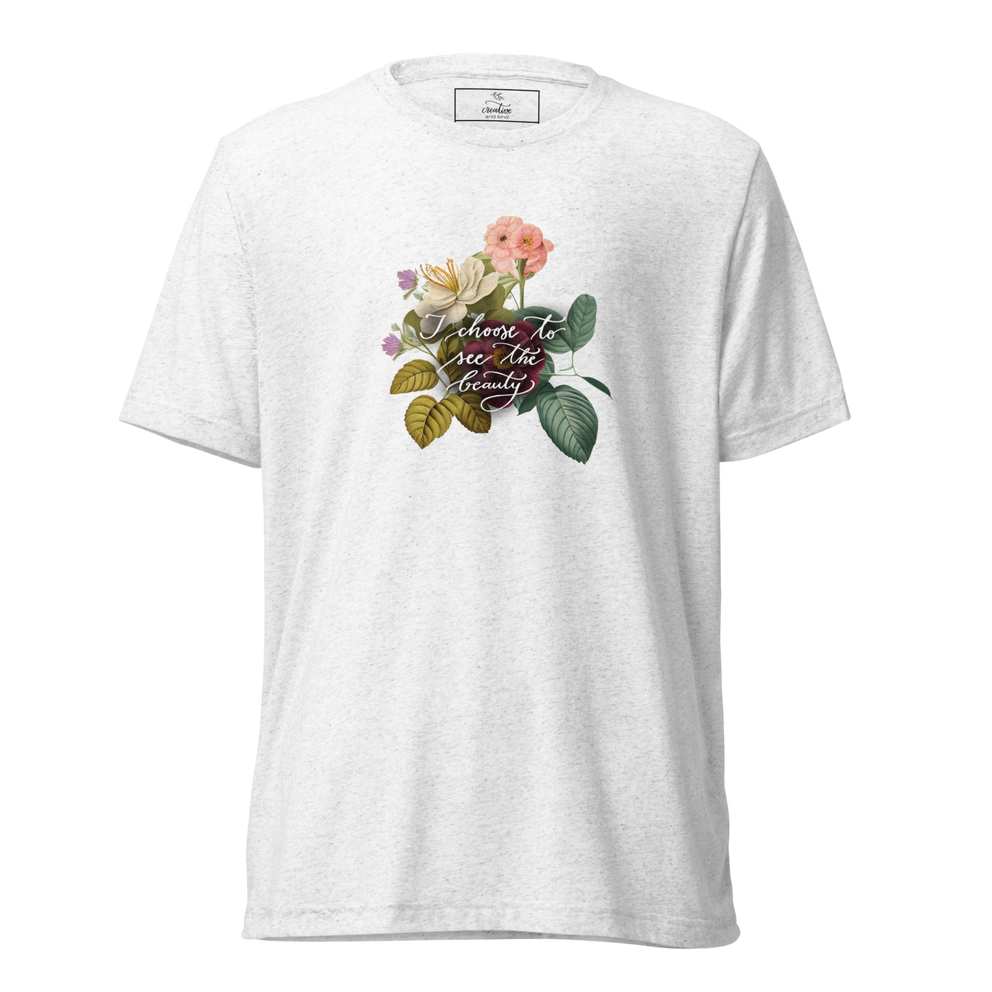 Short sleeve t-shirt "I choose to see vintage flowers"
