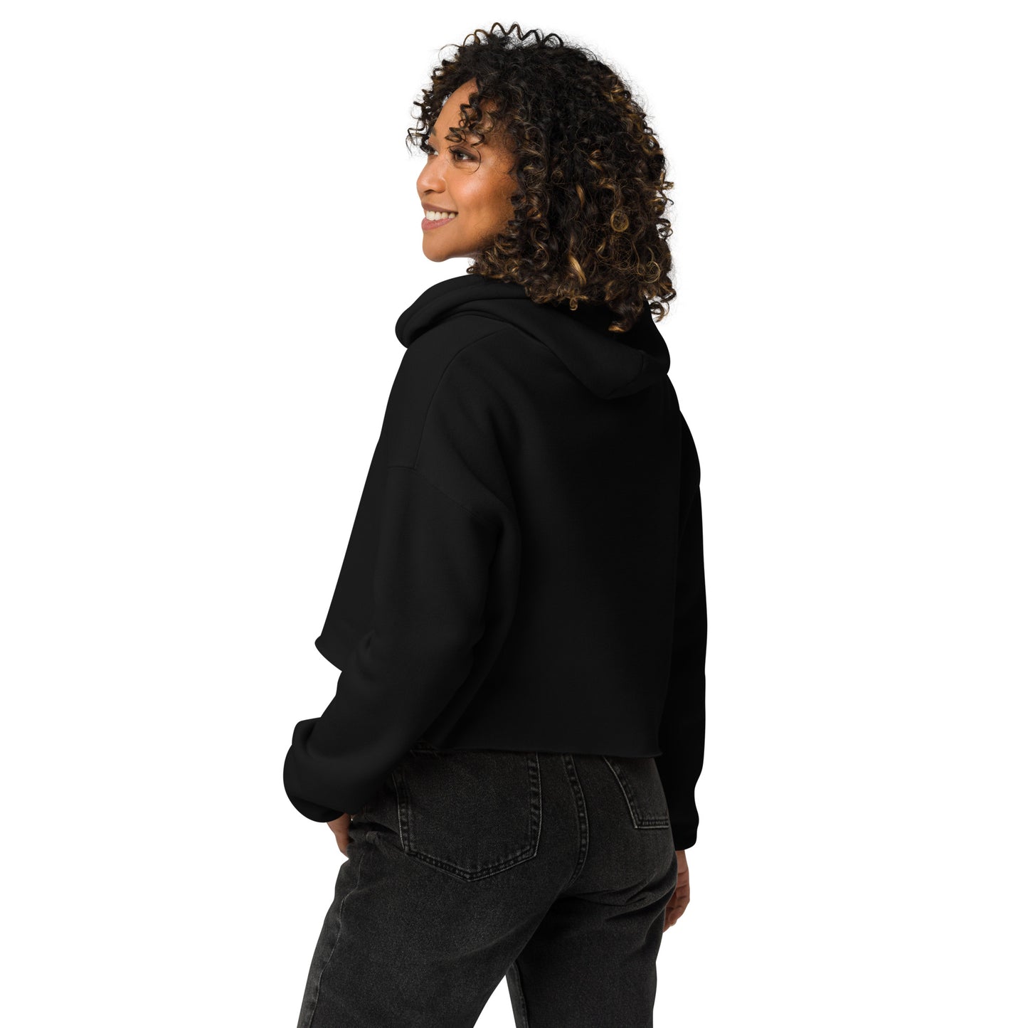 Cropped hoodie "I choose to see flowers"