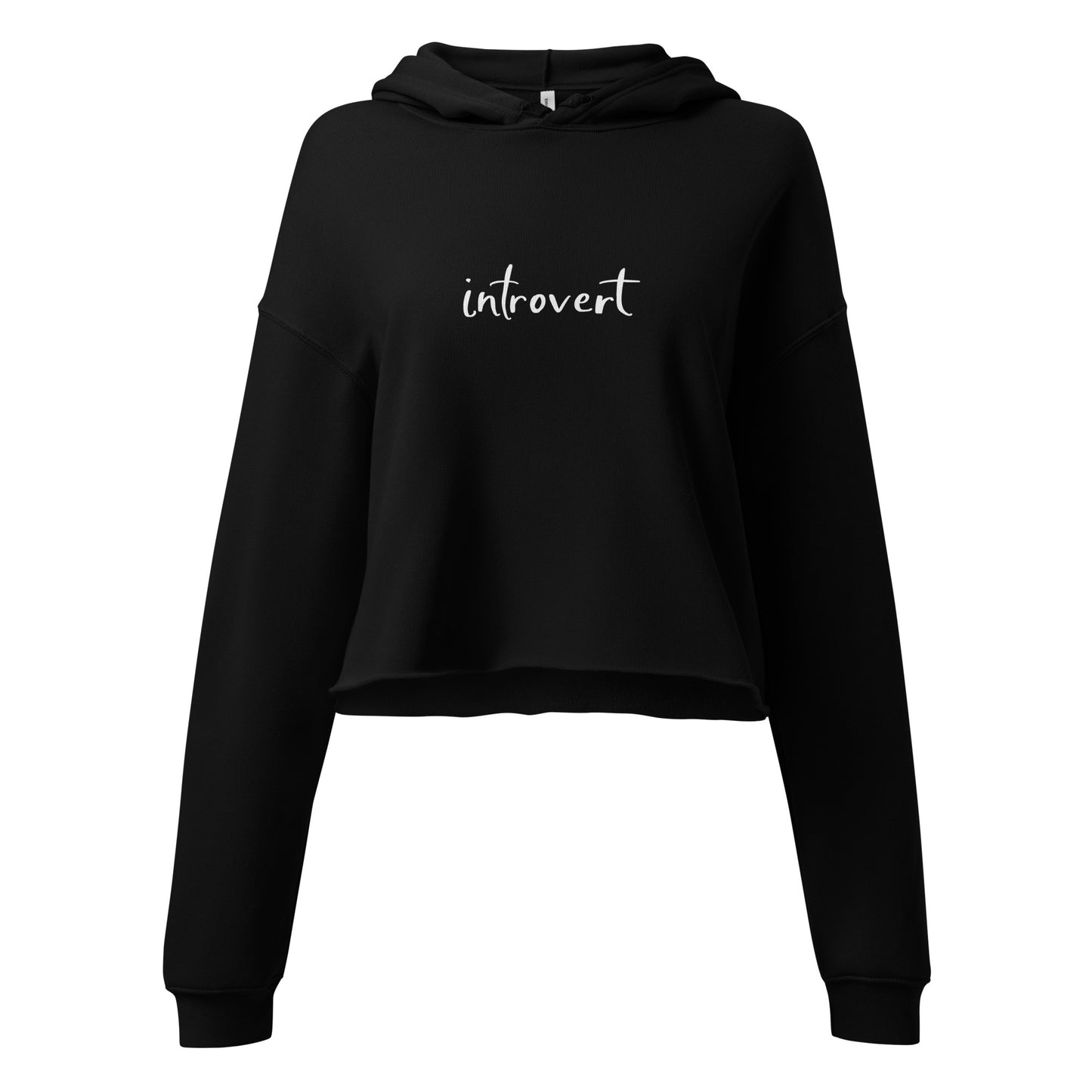 Cropped hoodie "introvert"