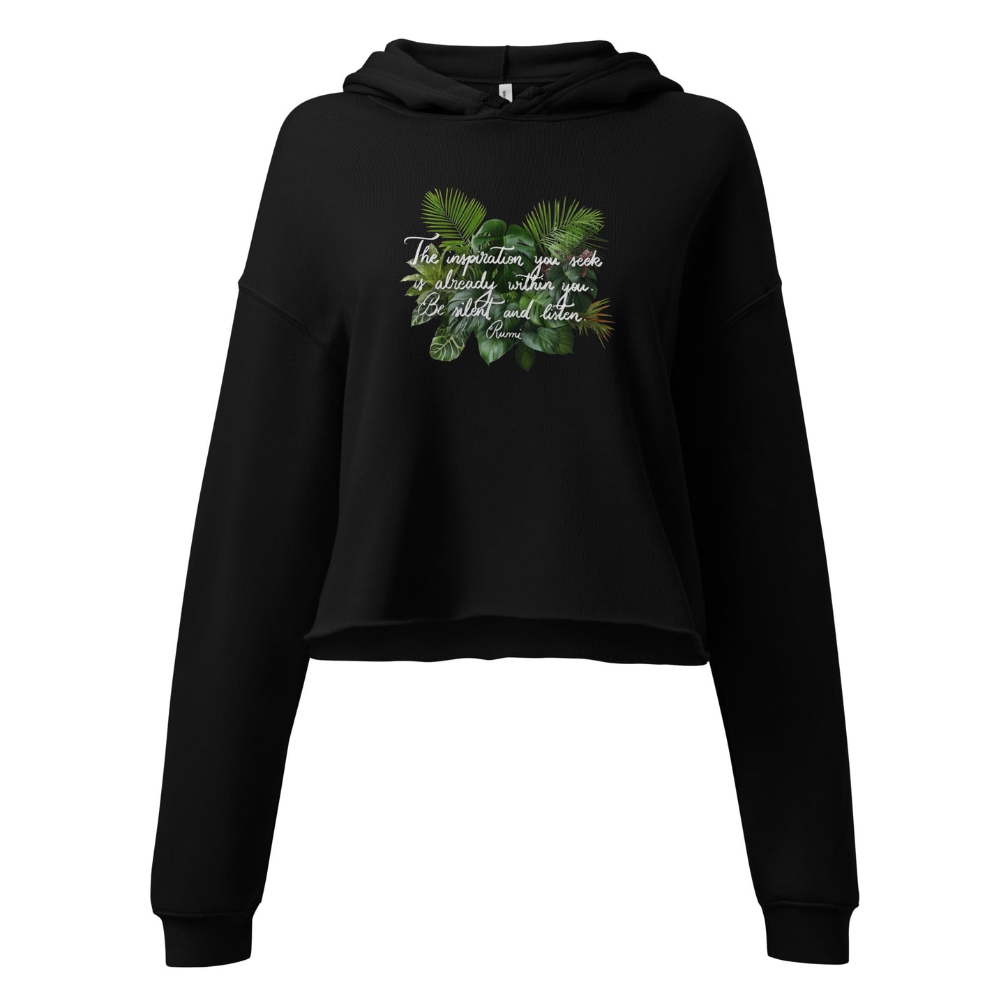 Cropped hoodie "The inspiration you seek" (tropical)