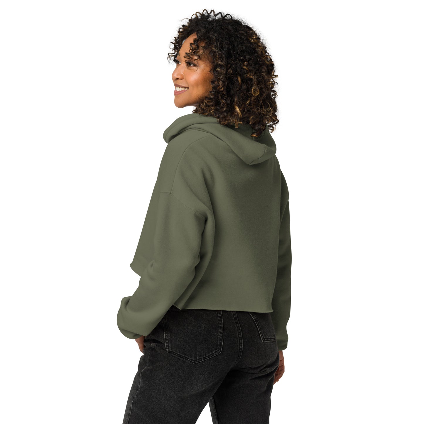 Cropped hoodie "I choose to see flowers"