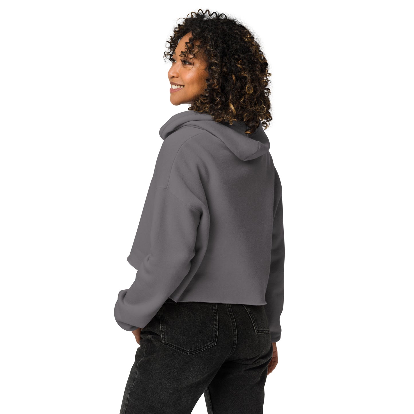 Cropped hoodie "I choose to see flowers"