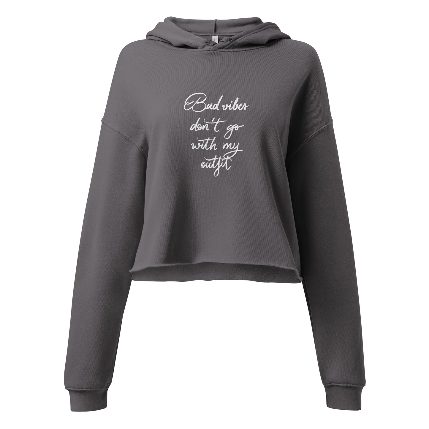 Cropped hoodie "Bad vibes"