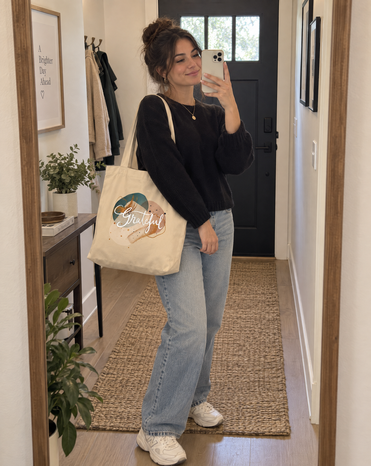Cotton tote bag "Grateful"