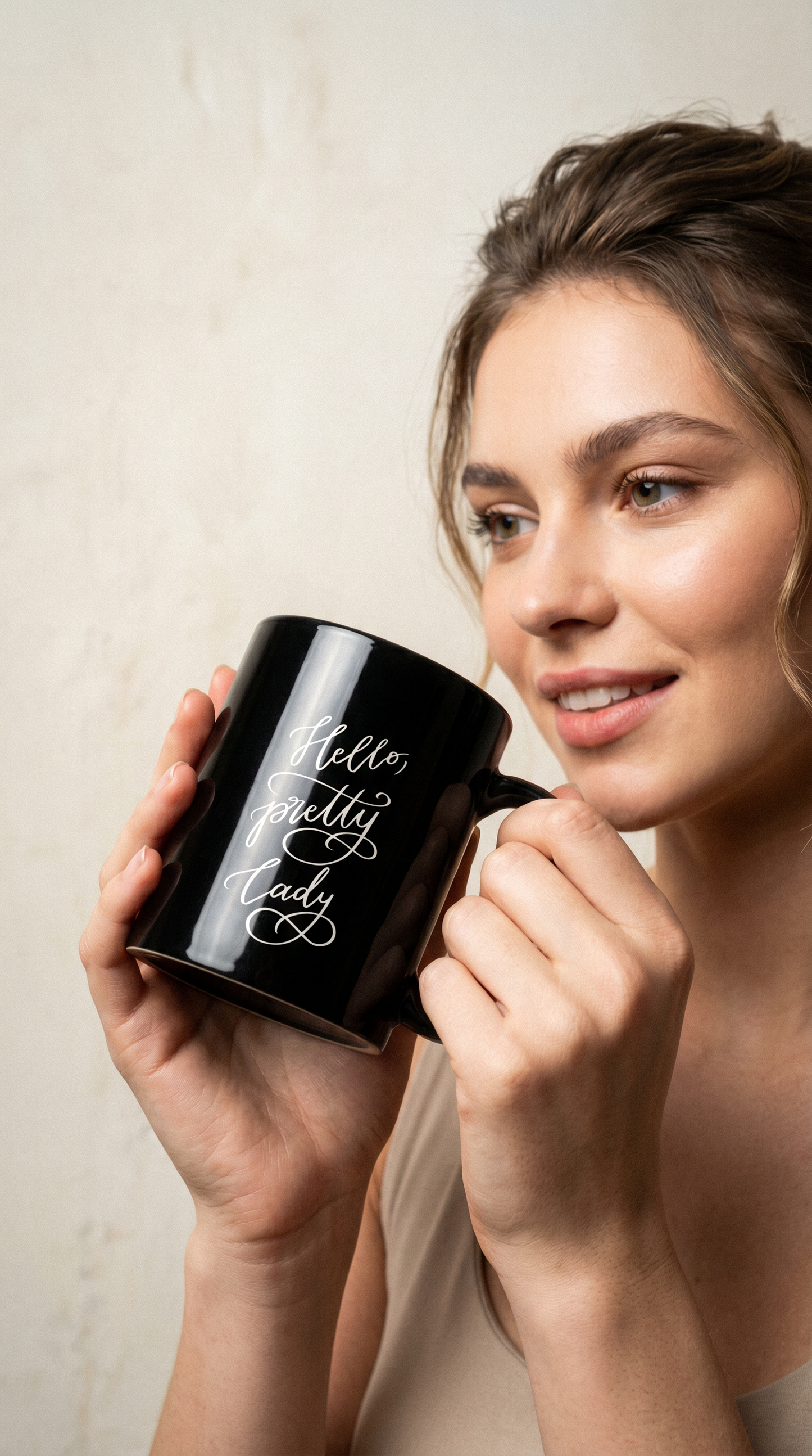 Ceramic mug "Hello, pretty lady!"