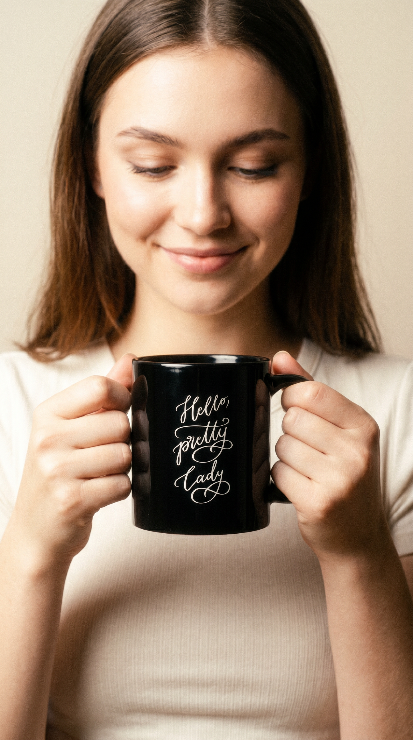 Ceramic mug "Hello, pretty lady!"