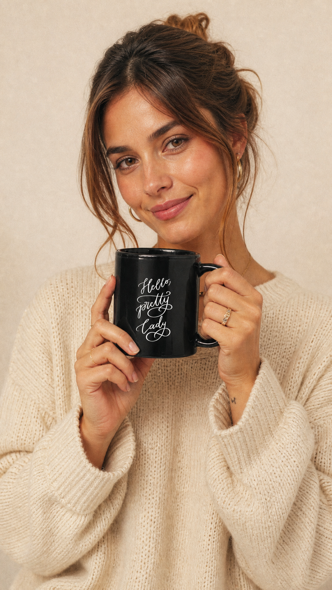 Ceramic mug "Hello, pretty lady!"