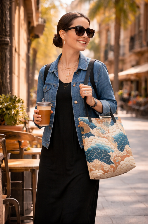 Tote bag "Japan waves"