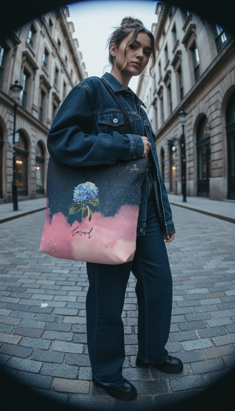 Tote bag "loved" spaceal