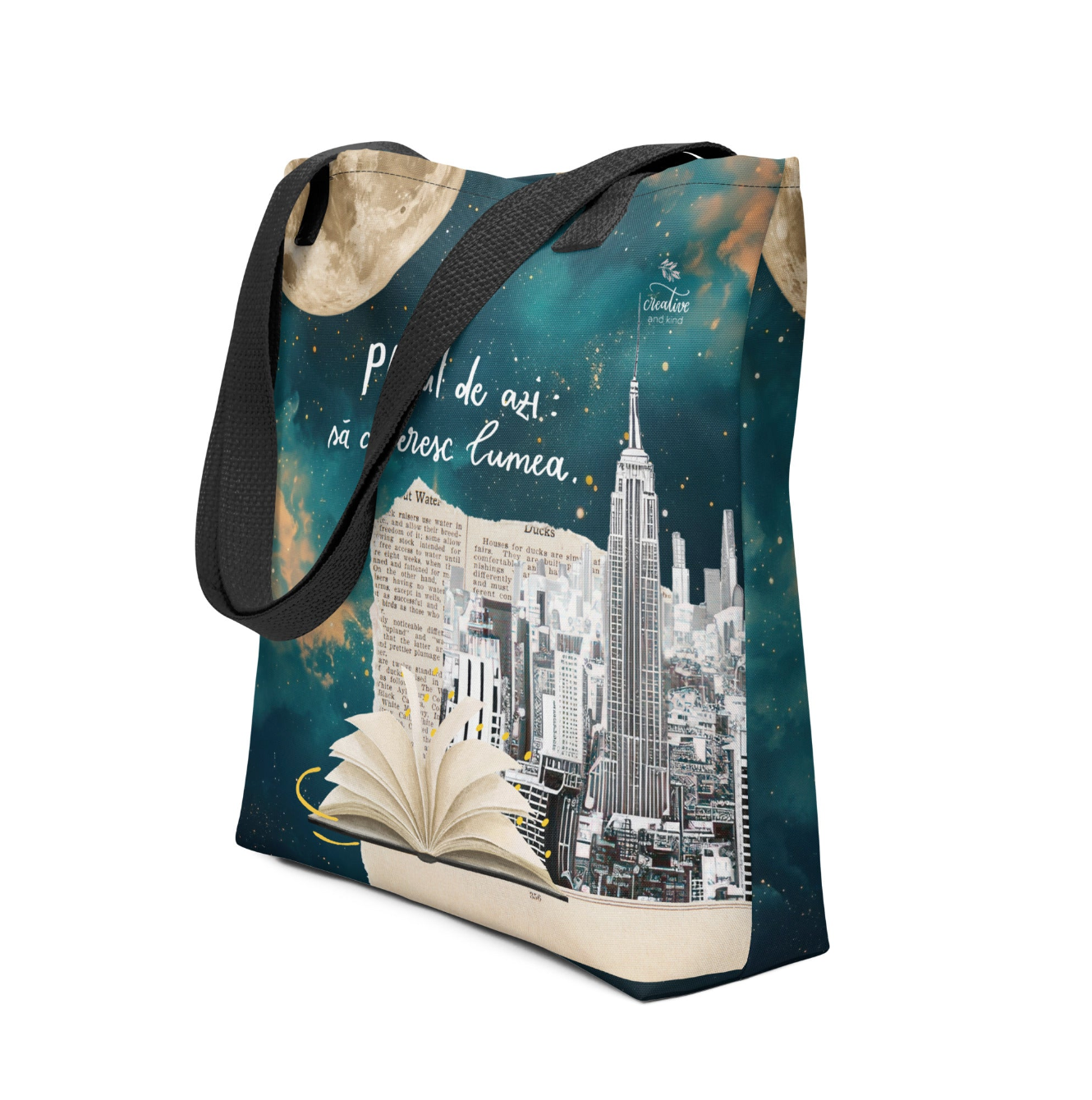 Tote bag "Cuceresc lumea"