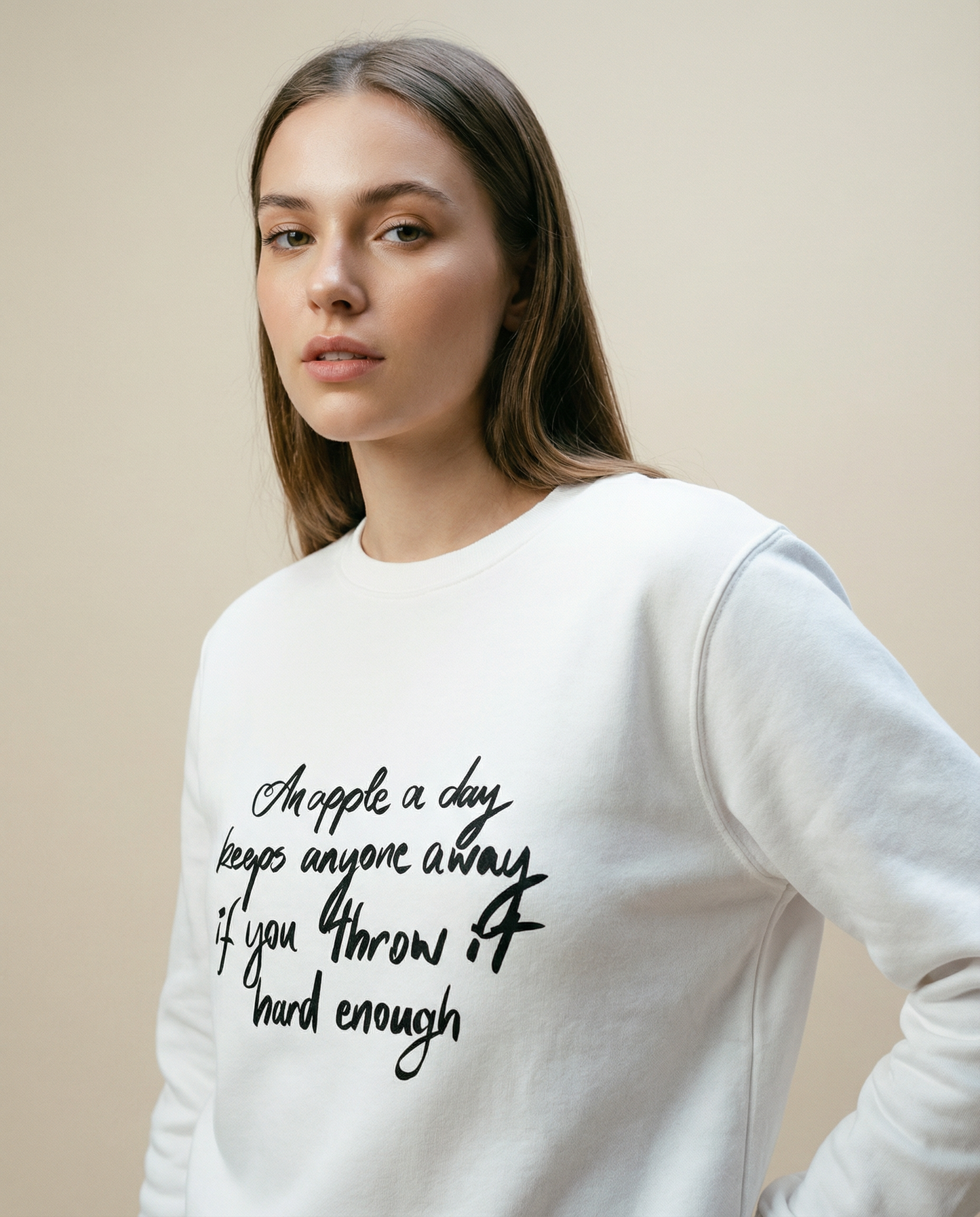 Unisex organic sweatshirt "an apple a day"