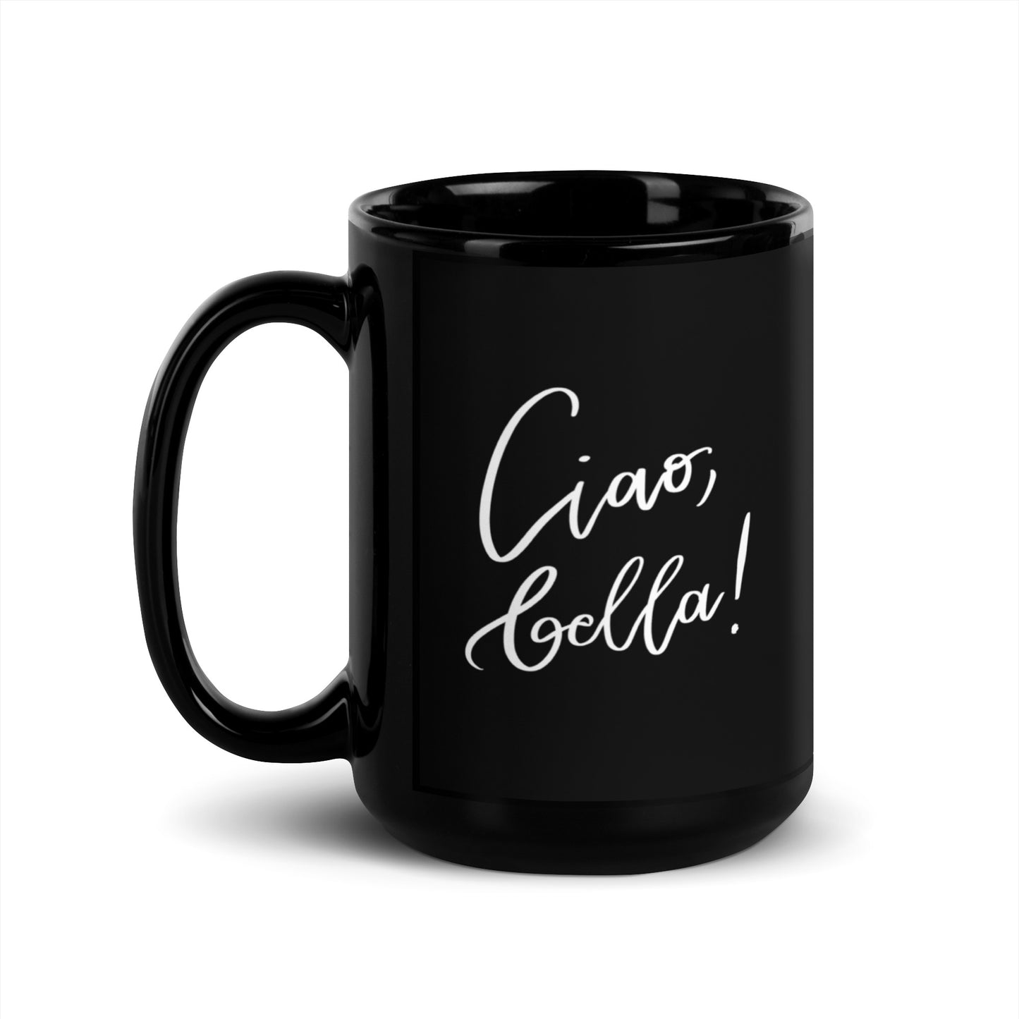 Ceramic mug "Ciao, bella!" (black)