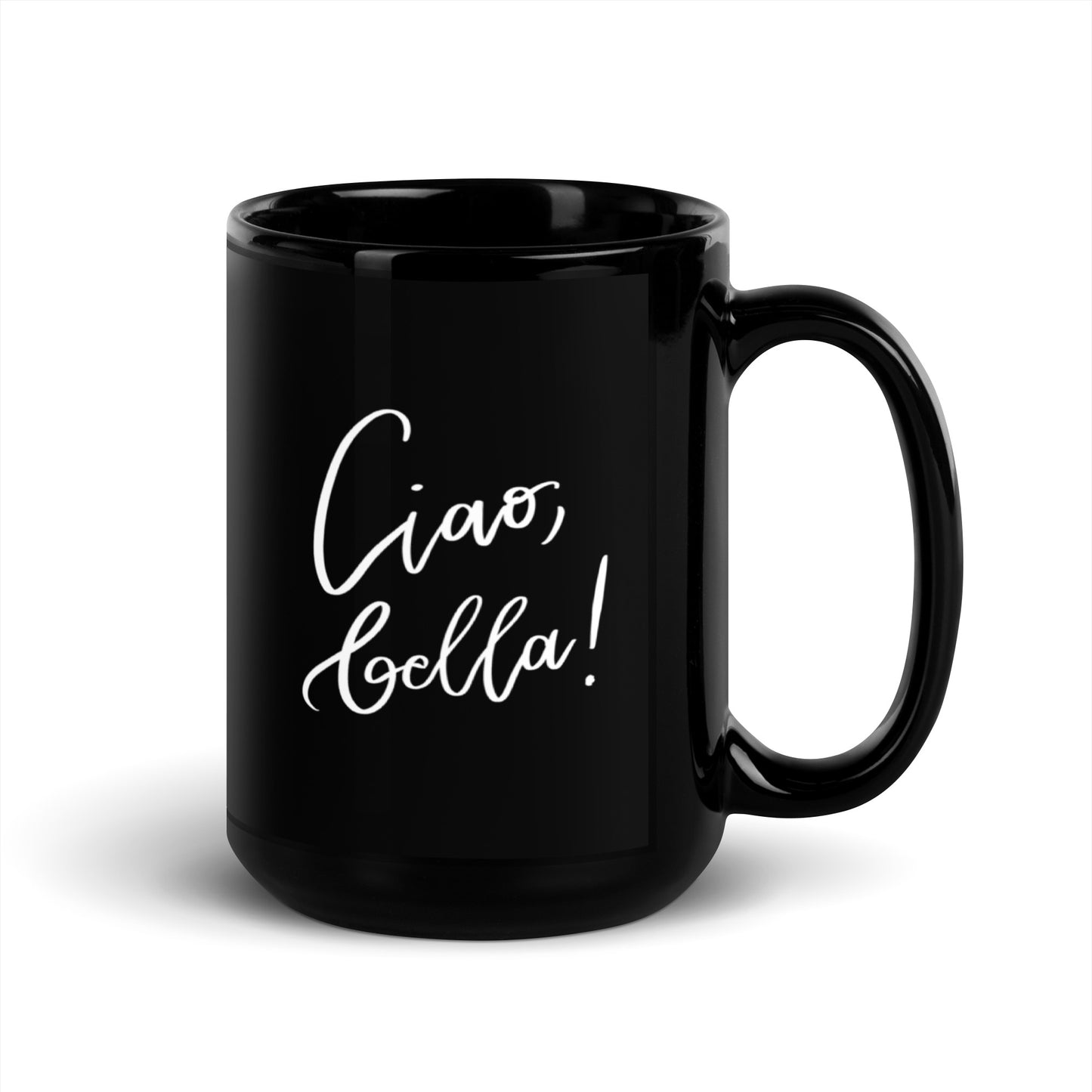 Ceramic mug "Ciao, bella!" (black)