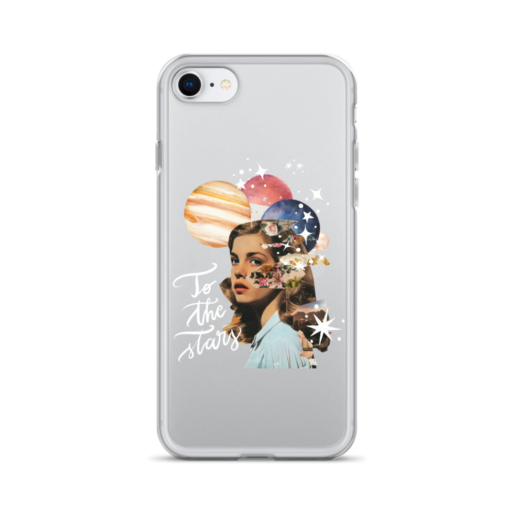 Clear Case for iPhone® "To the stars" (white)