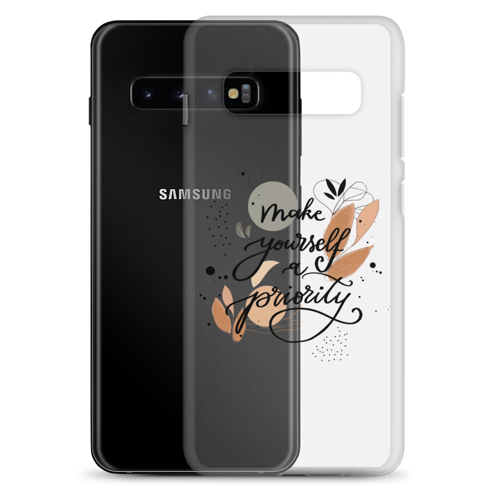 Clear Case for Samsung® "make yourself a priority"