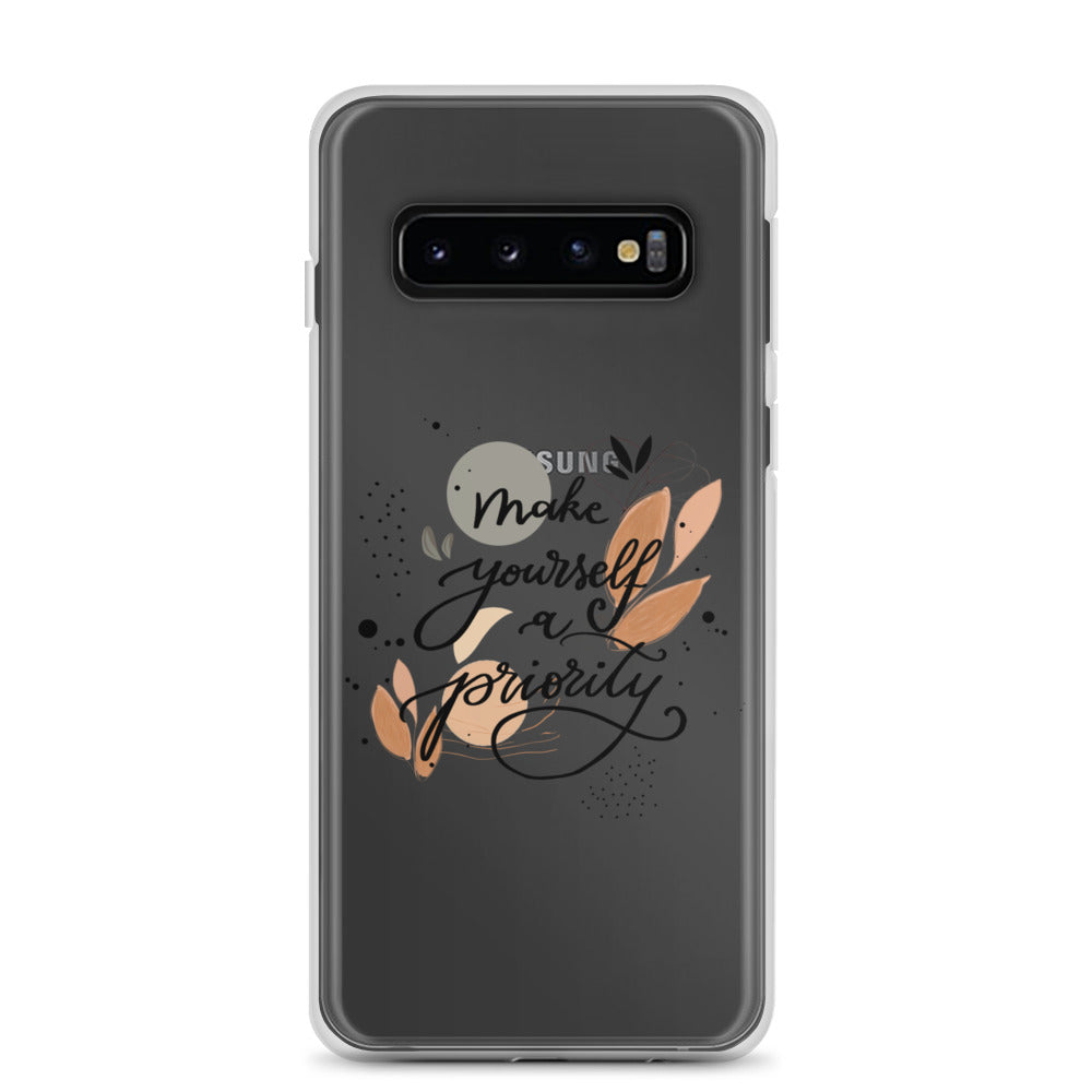 Clear Case for Samsung® "make yourself a priority"