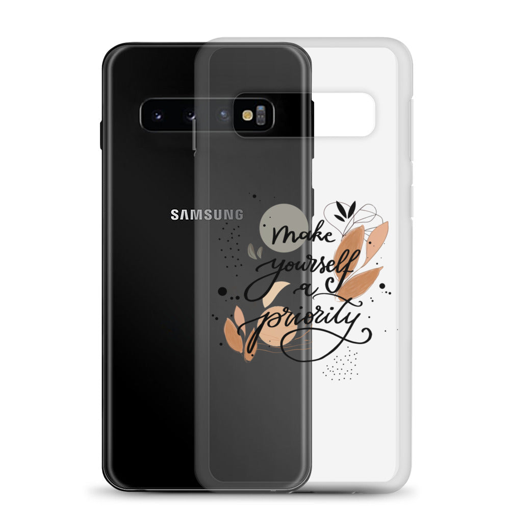 Clear Case for Samsung® "make yourself a priority"