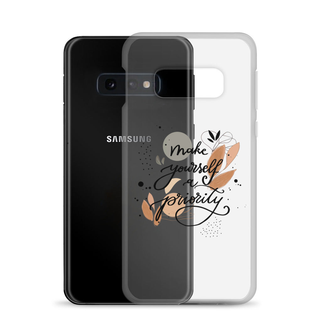 Clear Case for Samsung® "make yourself a priority"