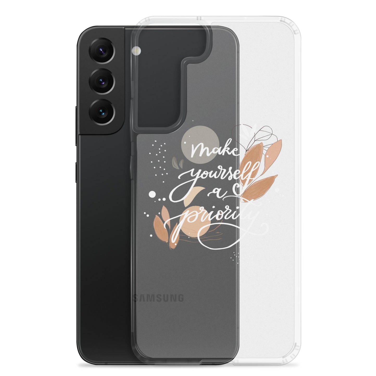 Clear Case for Samsung® "make yourself a priority" (white)