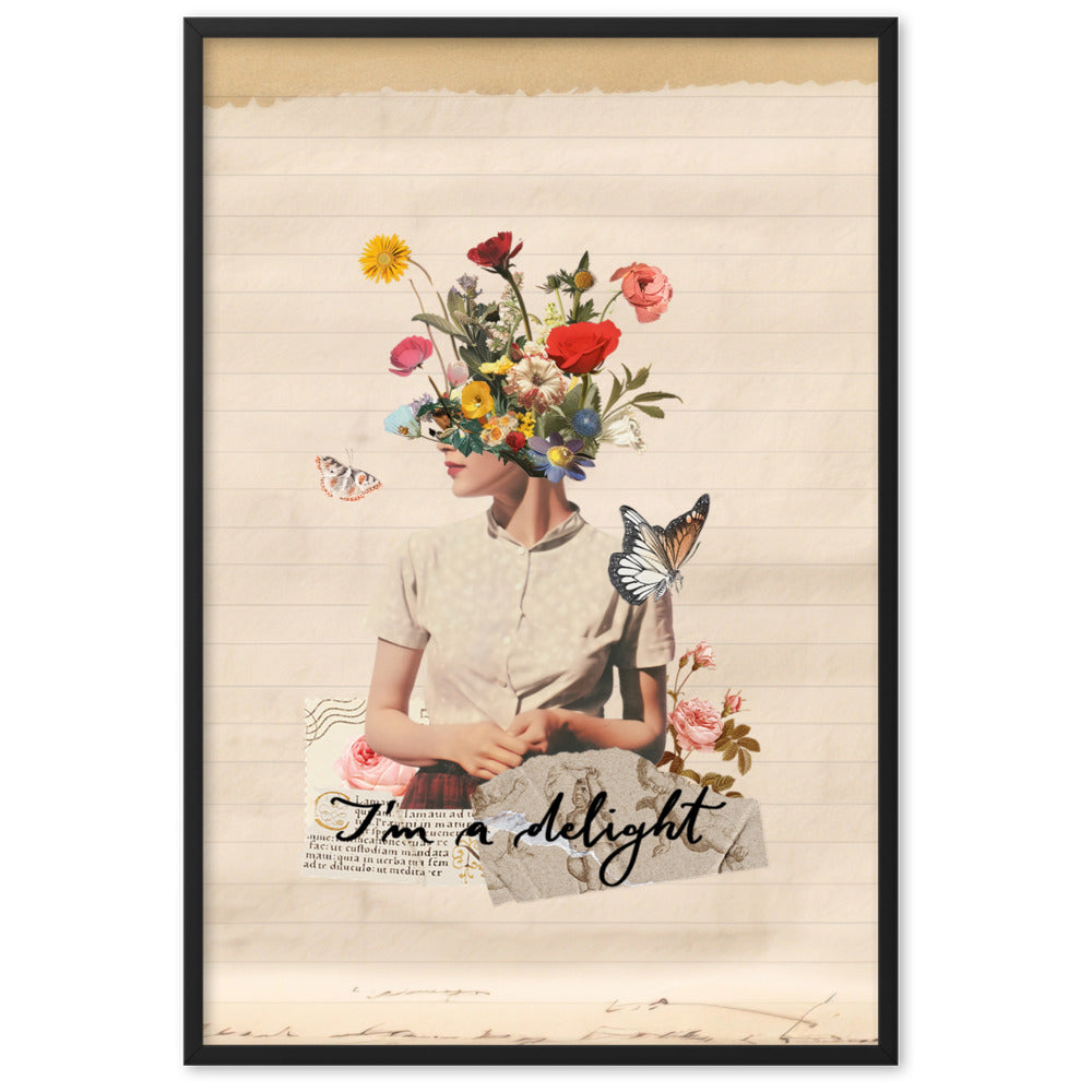 Framed poster "I'm a delight"