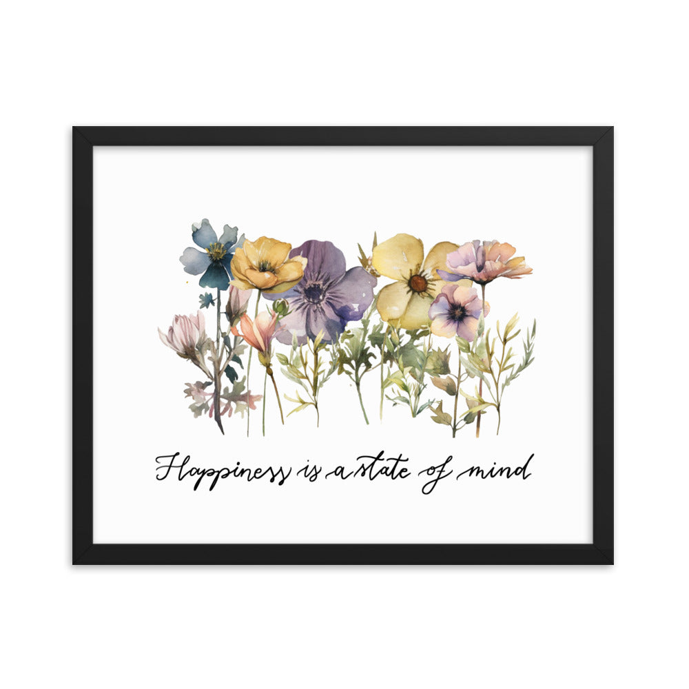 Framed poster "Happiness floral"