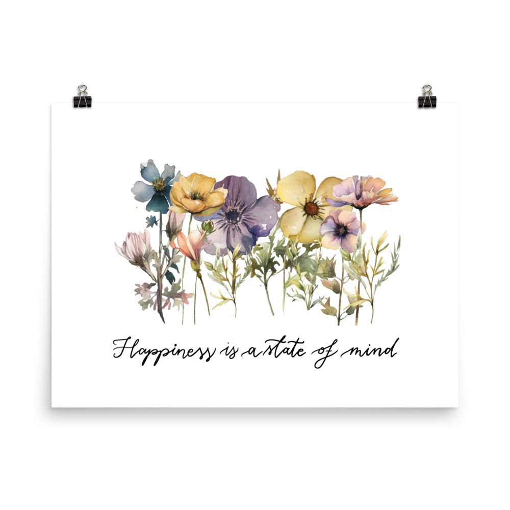 Poster "Happiness floral"