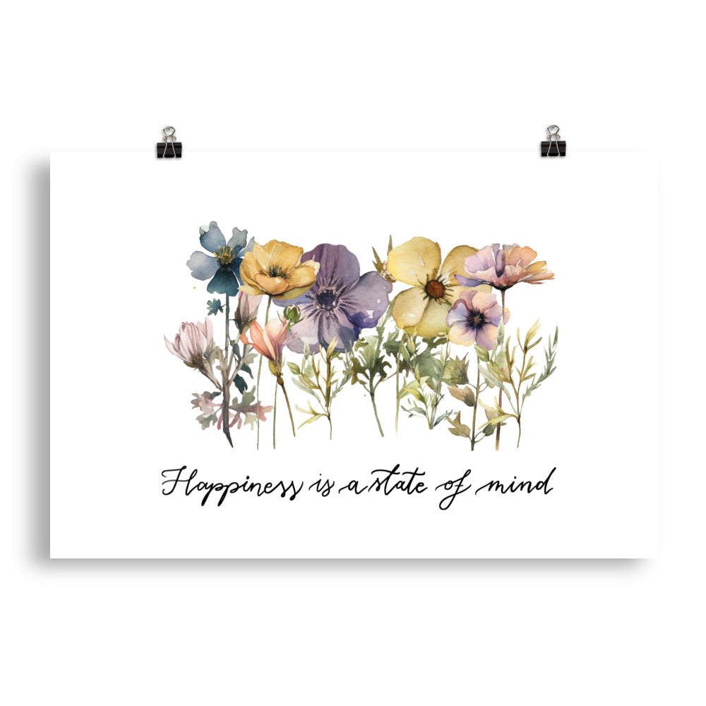 Poster "Happiness floral"