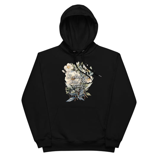 Premium eco hoodie "I choose elegant flowers"