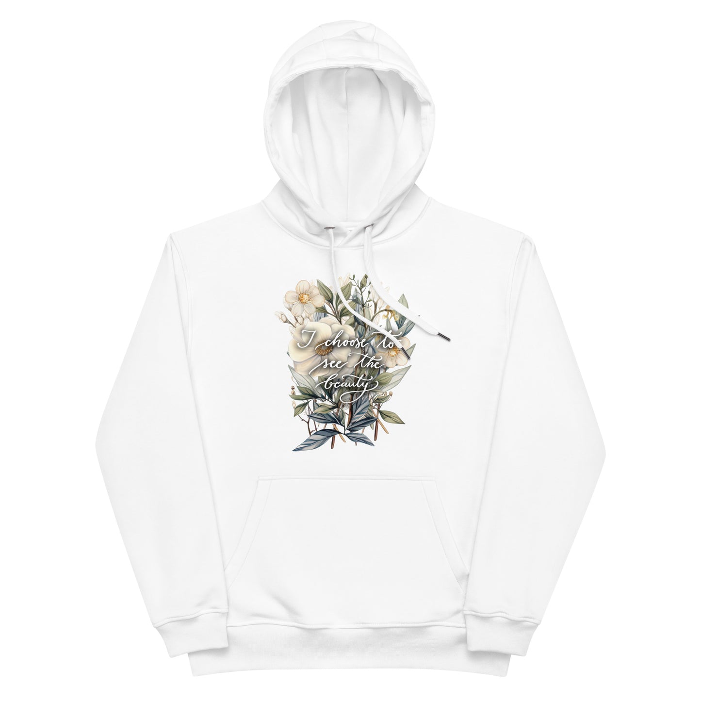 Premium eco hoodie "I choose elegant flowers"