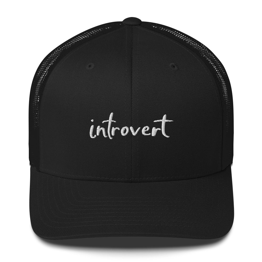 Embroidered trucker cap "introvert"