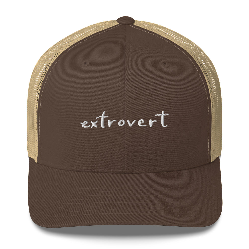 Embroidered trucker cap "extrovert"