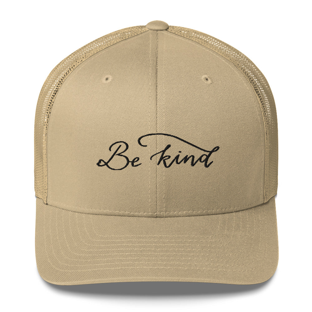 Embroidered trucker cap "Be kind"