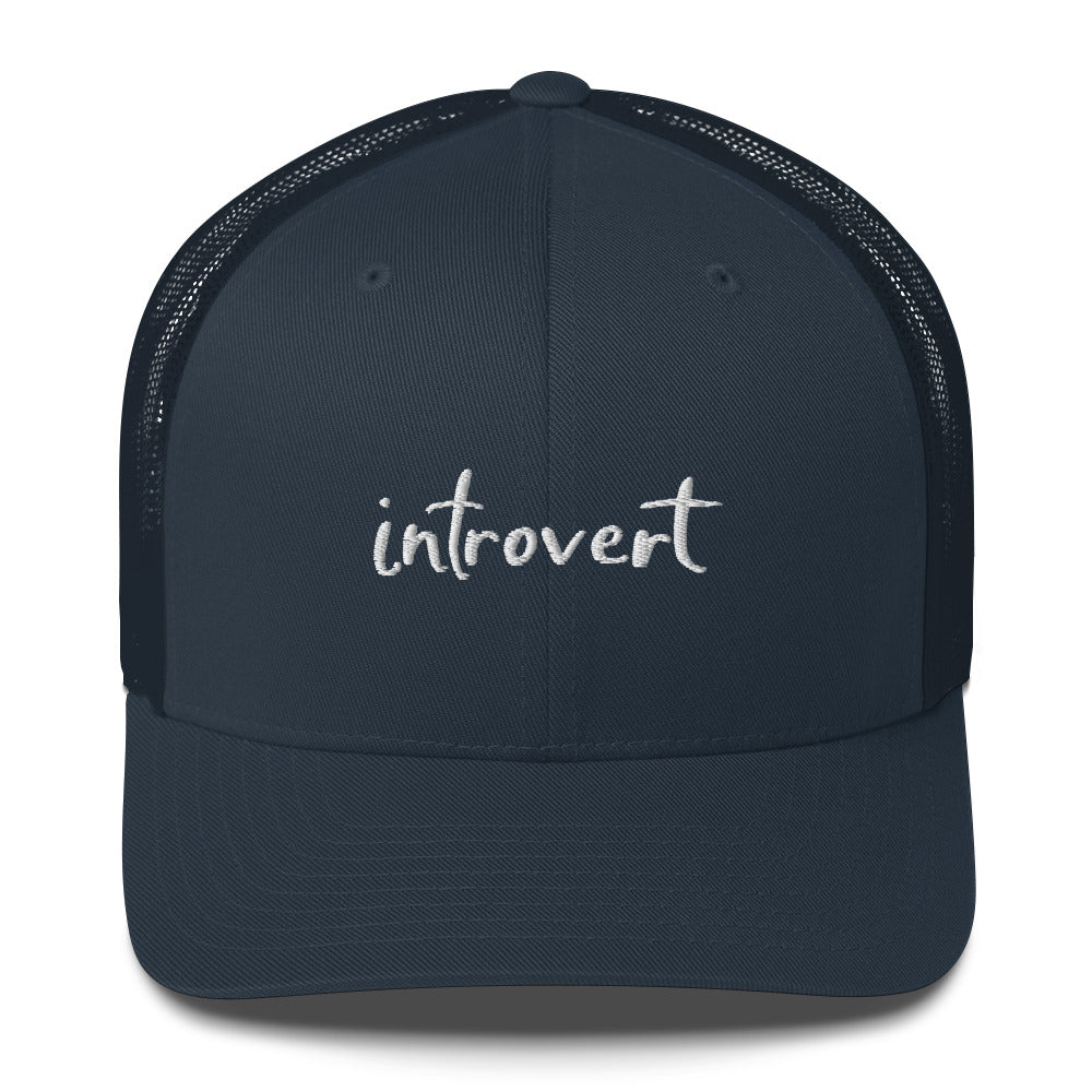 Embroidered trucker cap "introvert"