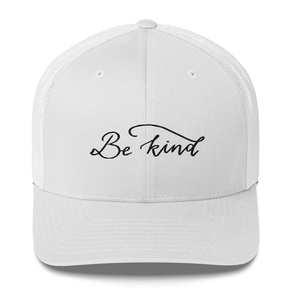 Embroidered trucker cap "Be kind"