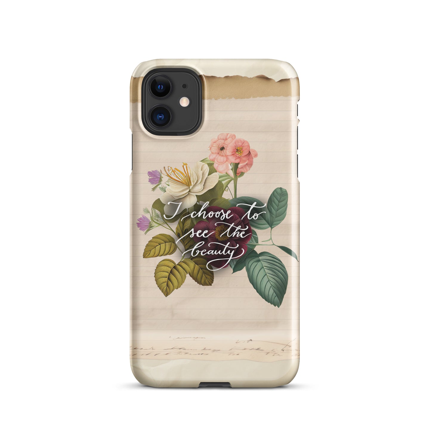 Snap case for iPhone® "I choose vintage flowers"