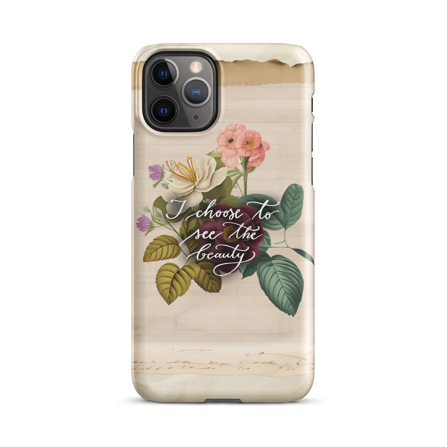 Snap case for iPhone® "I choose vintage flowers"