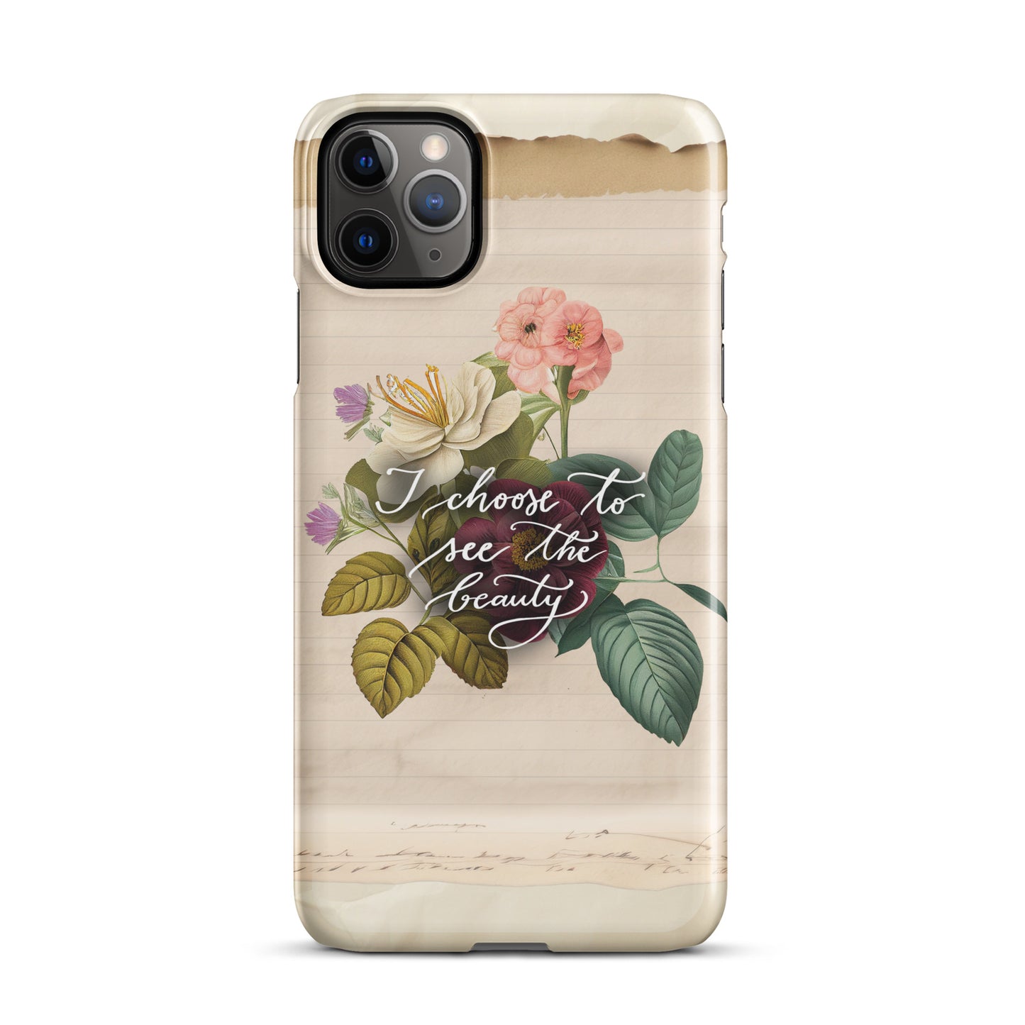 Snap case for iPhone® "I choose vintage flowers"