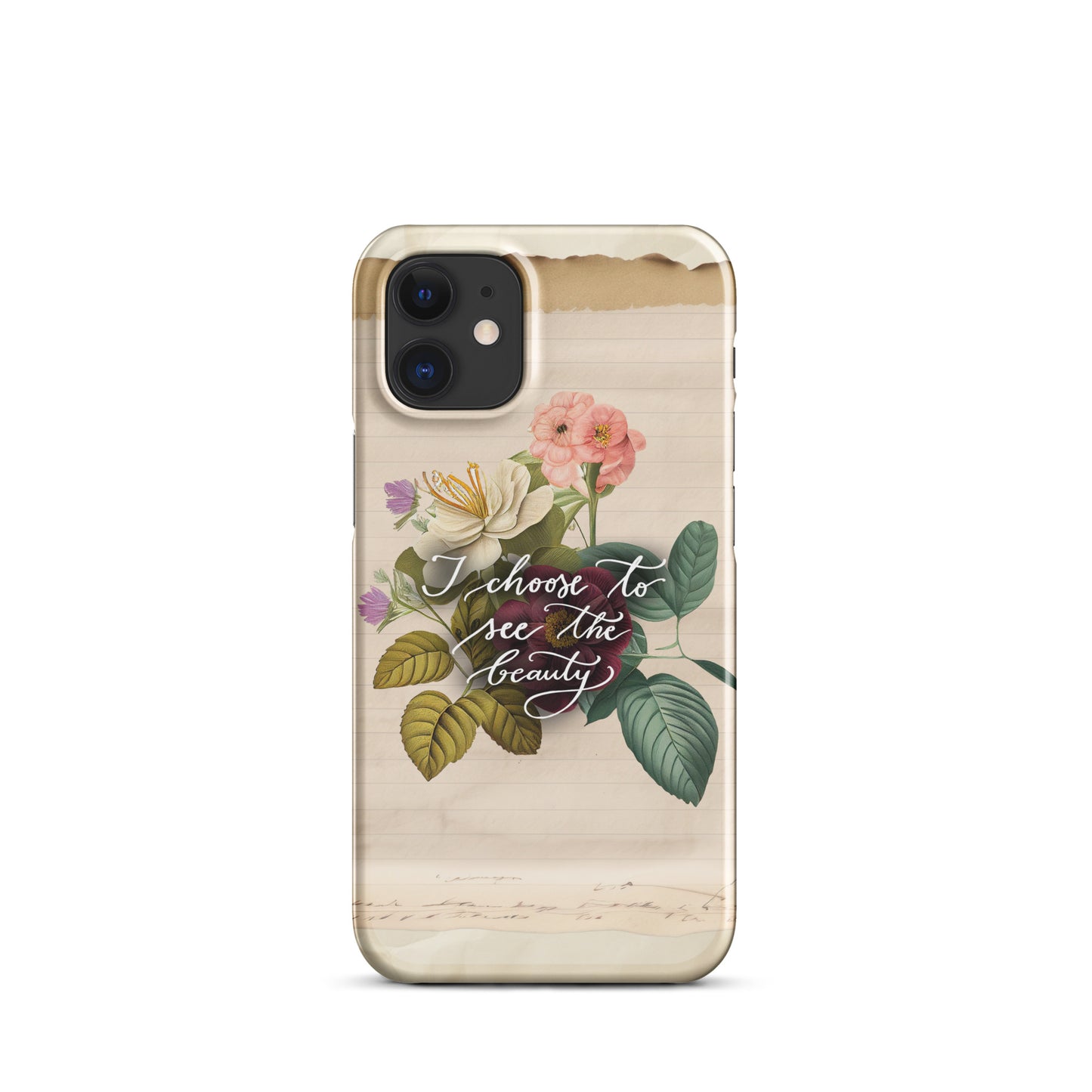 Snap case for iPhone® "I choose vintage flowers"