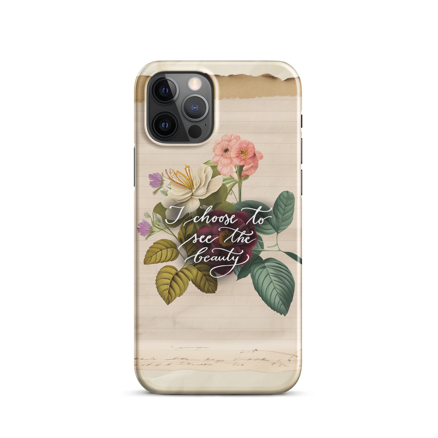 Snap case for iPhone® "I choose vintage flowers"