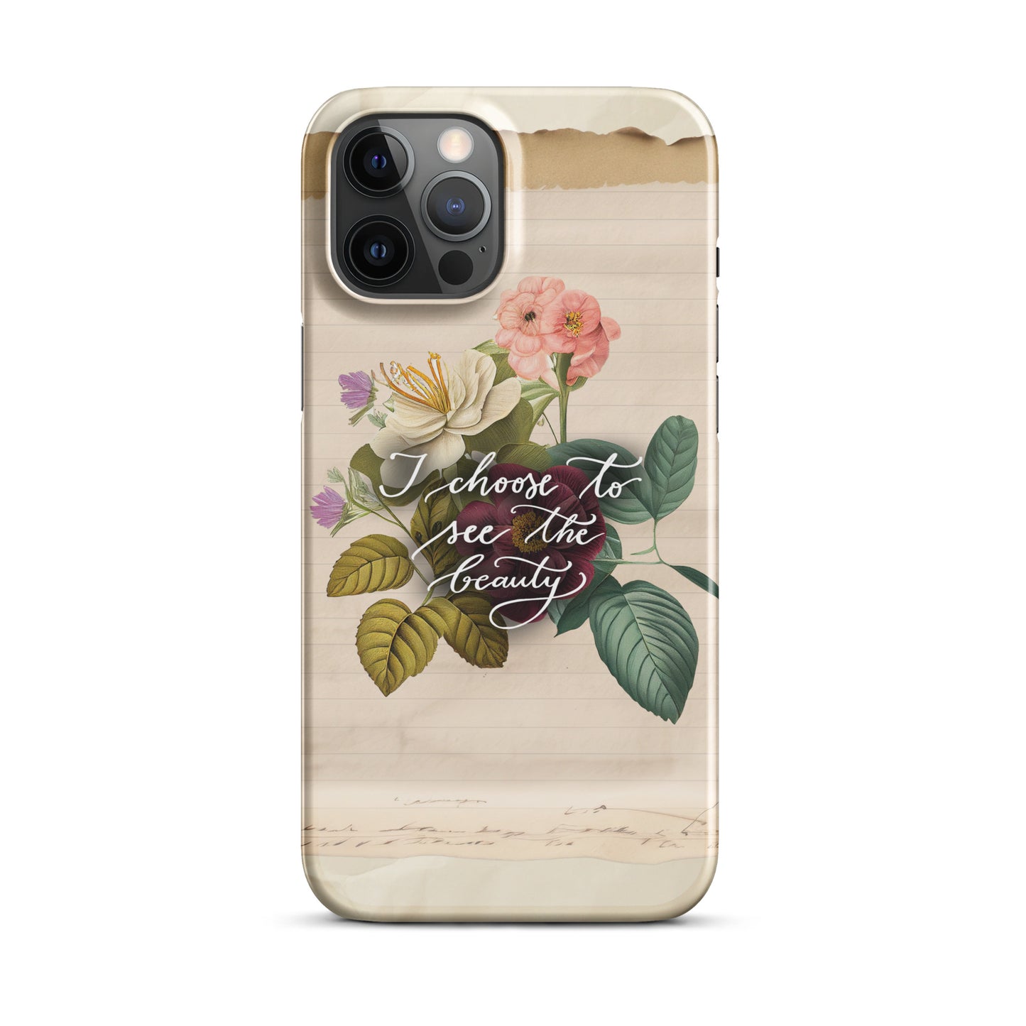 Snap case for iPhone® "I choose vintage flowers"