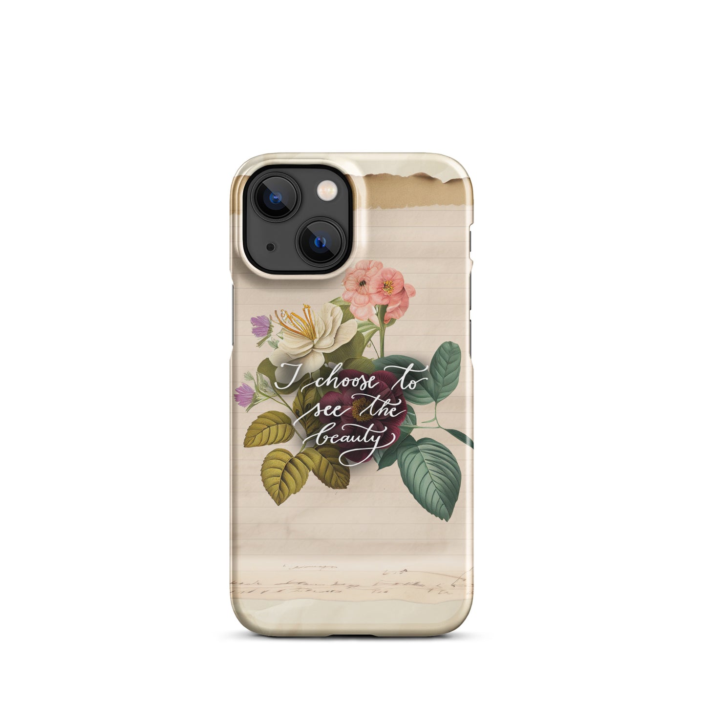 Snap case for iPhone® "I choose vintage flowers"